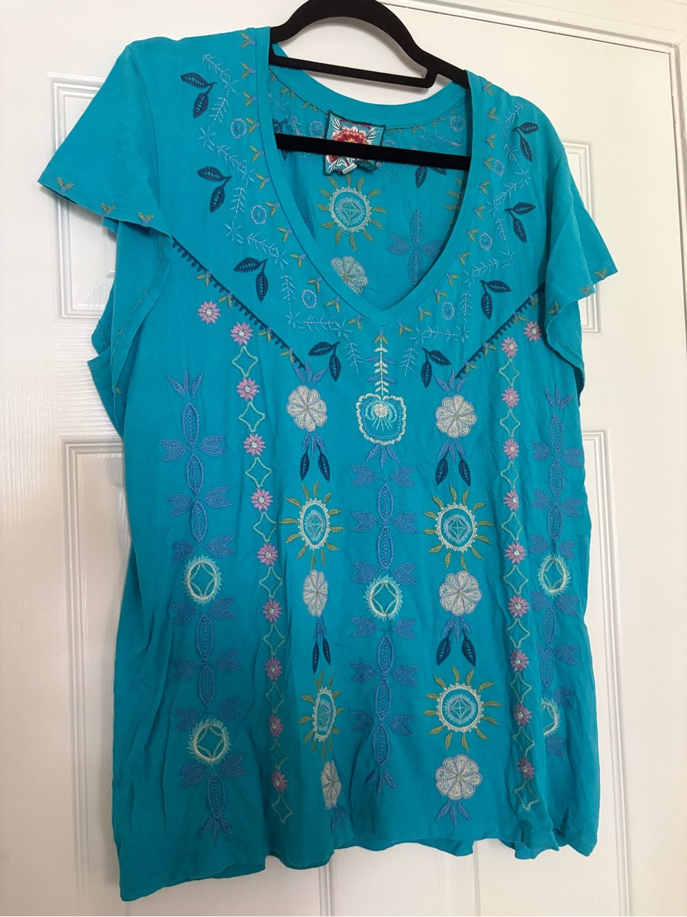Johnny Was Oriel Flutter Sleeve Tee